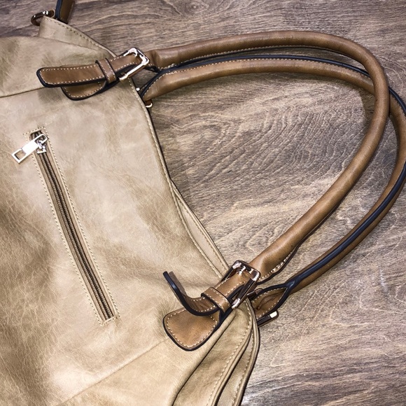 Tan faux leather boho handbag/purse - Picture 10 of 11